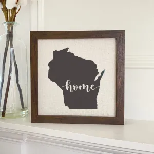 State Art (Home) - Framed Sign