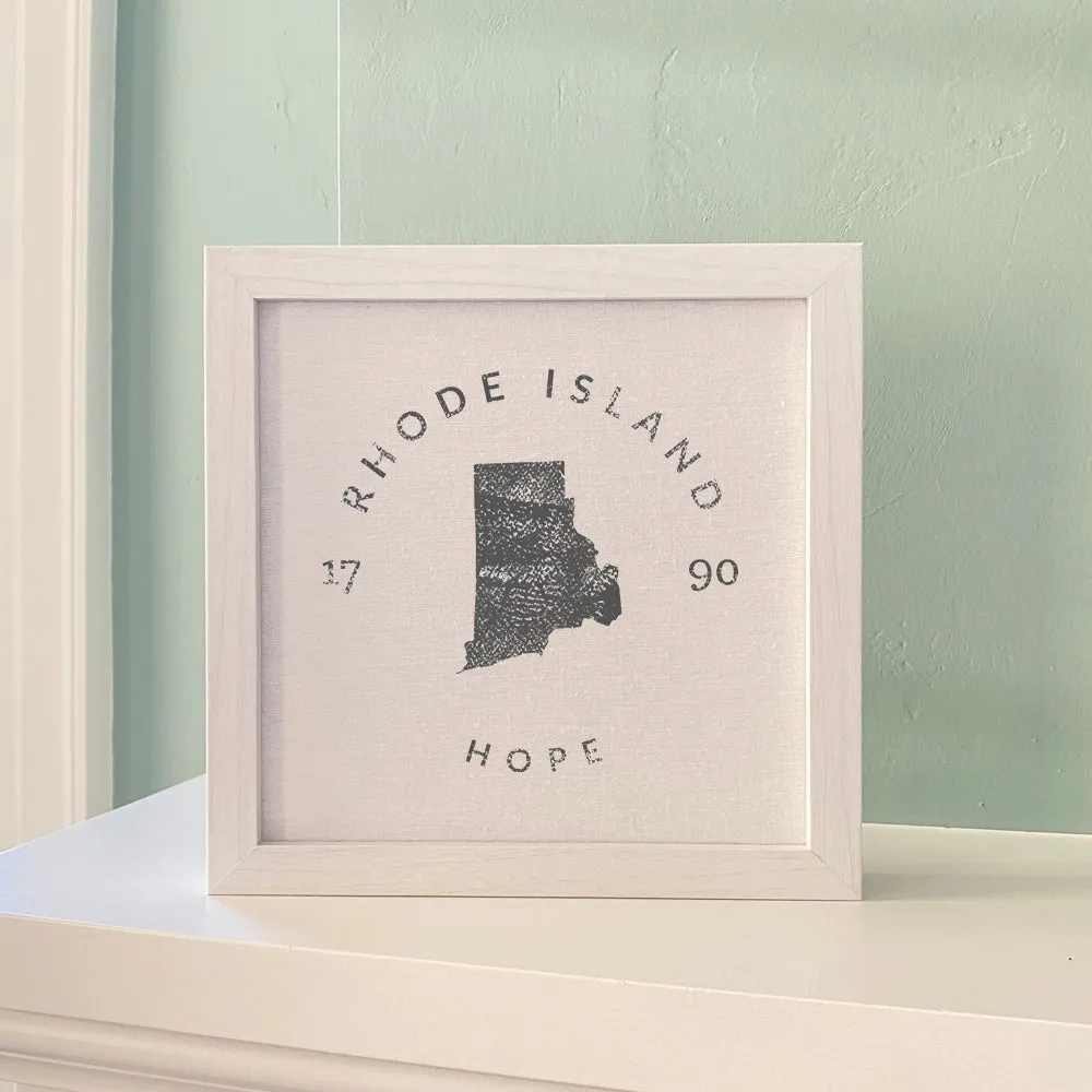 State Badge and Motto - Framed Sign