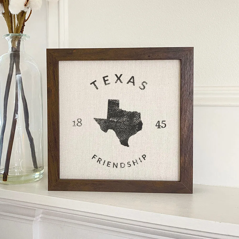 State Badge and Motto - Framed Sign