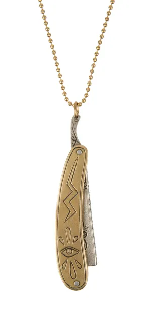 Straight Razor Necklace