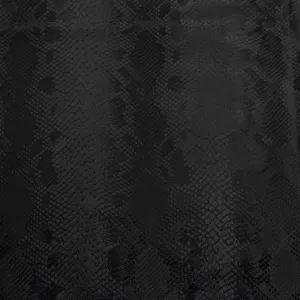 Stretch Fabric, Shiny Snake Print, Black