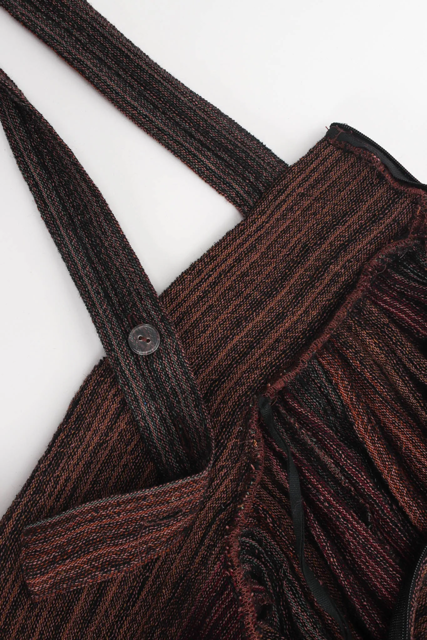 Stripe Wrap Top & Suspender Skirt Set