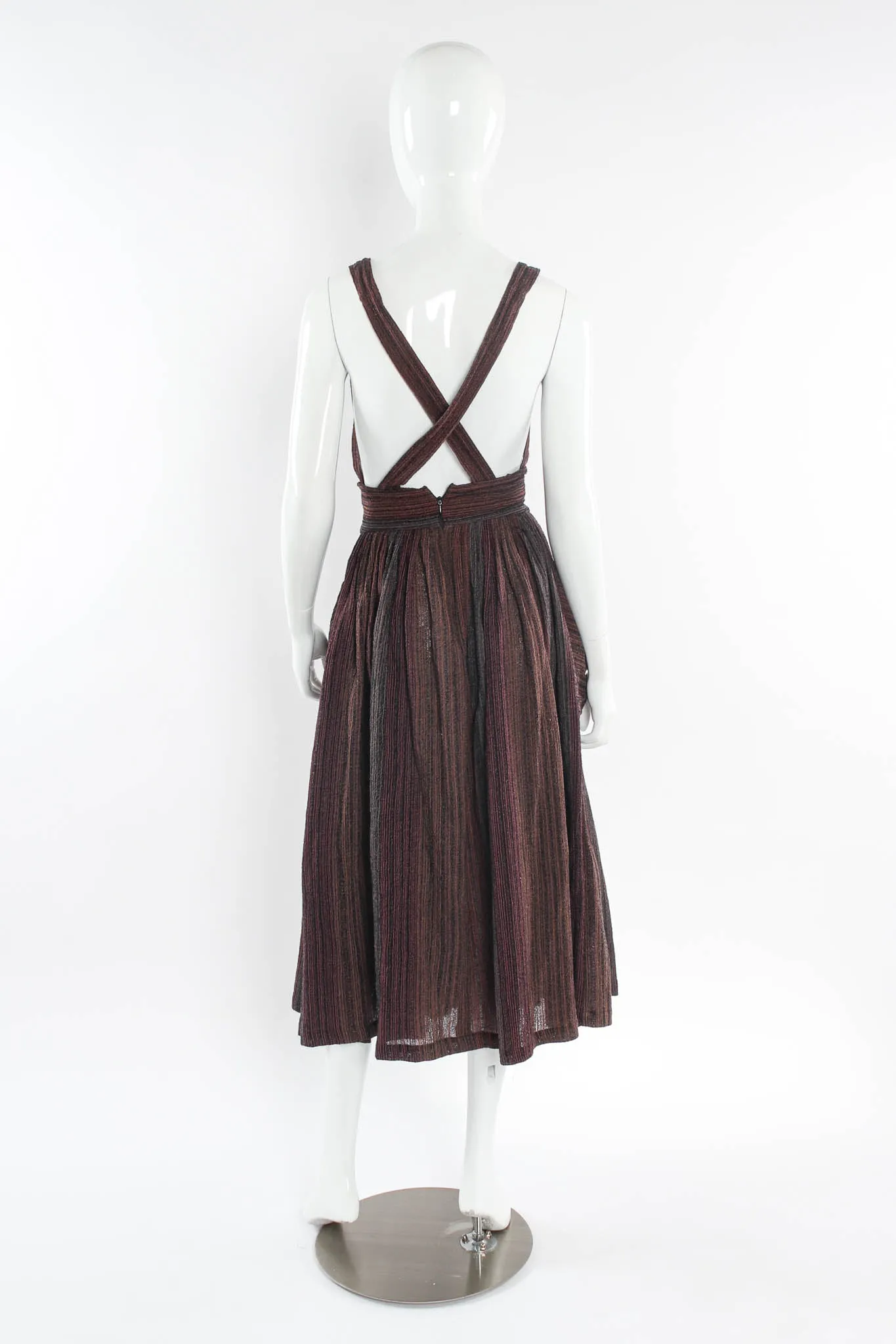 Stripe Wrap Top & Suspender Skirt Set