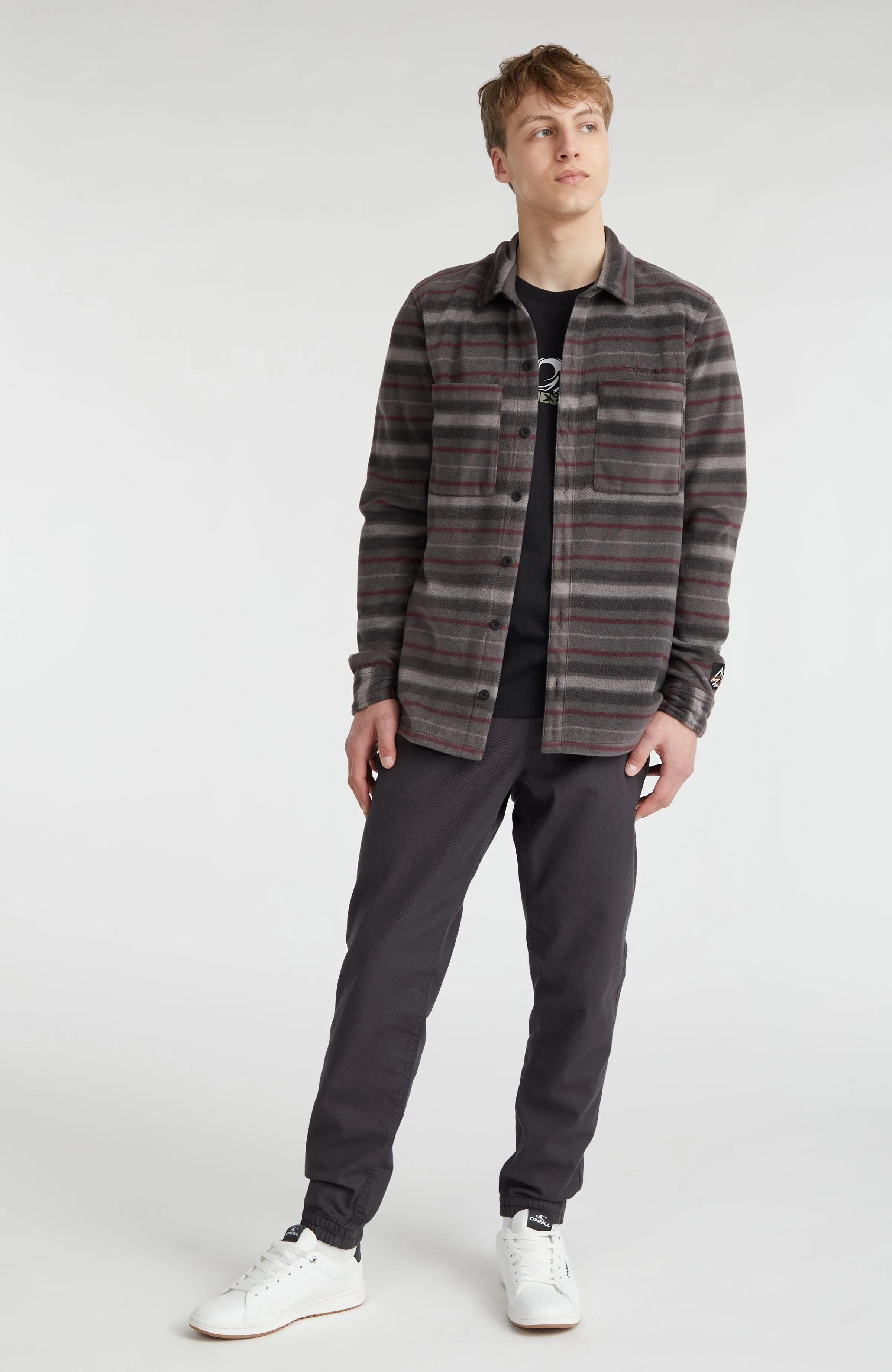 Superfleece Shirt | Grey Crossover Stripe