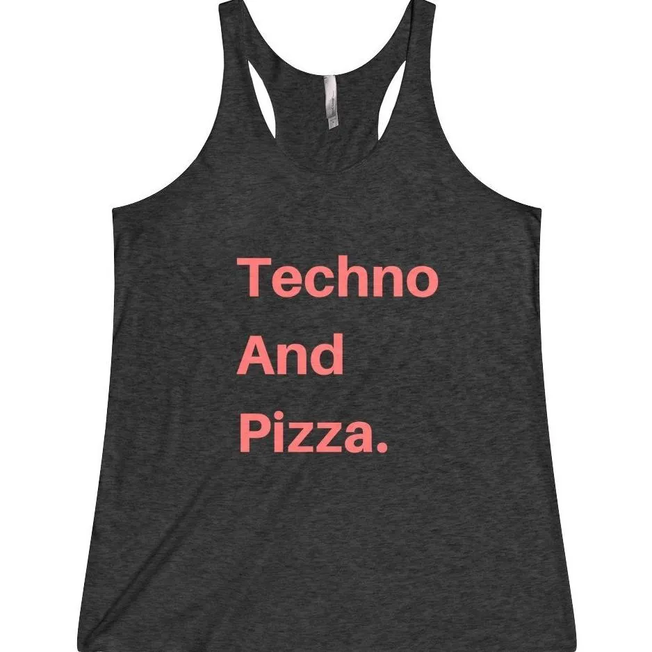 Techno And Pizza Women's Tank Top