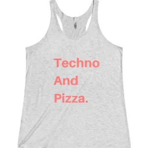 Techno And Pizza Women's Tank Top