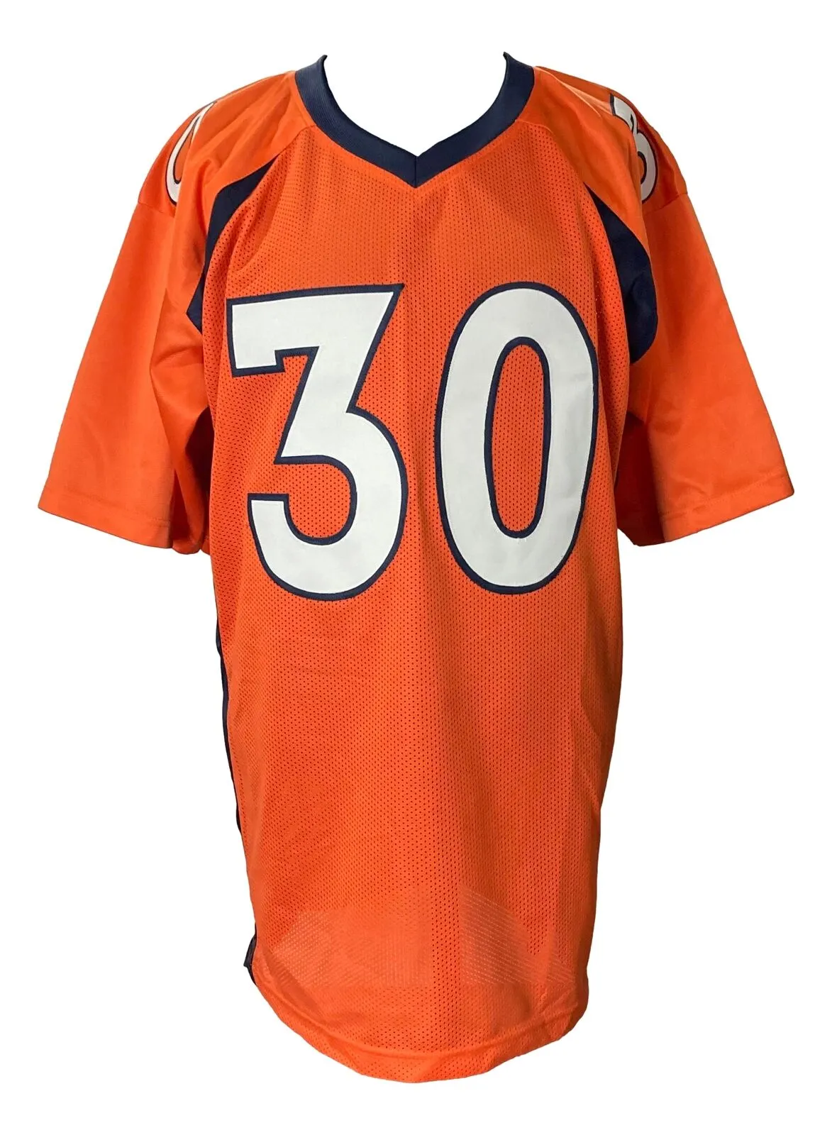 Terrell Davis Signed Custom Orange Pro-Style Football Jersey BAS ITP