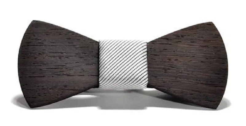 The Apollo / Wooden Bow Tie / Silk Knot