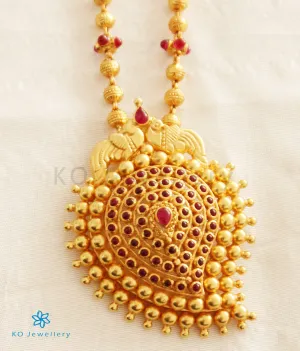 The Prashanti Mohanmala Silver Necklace (Red)