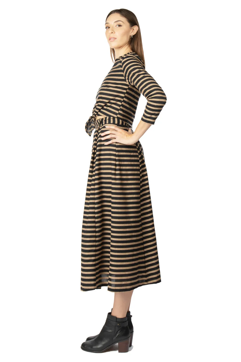 Tie Top in Black Stripe