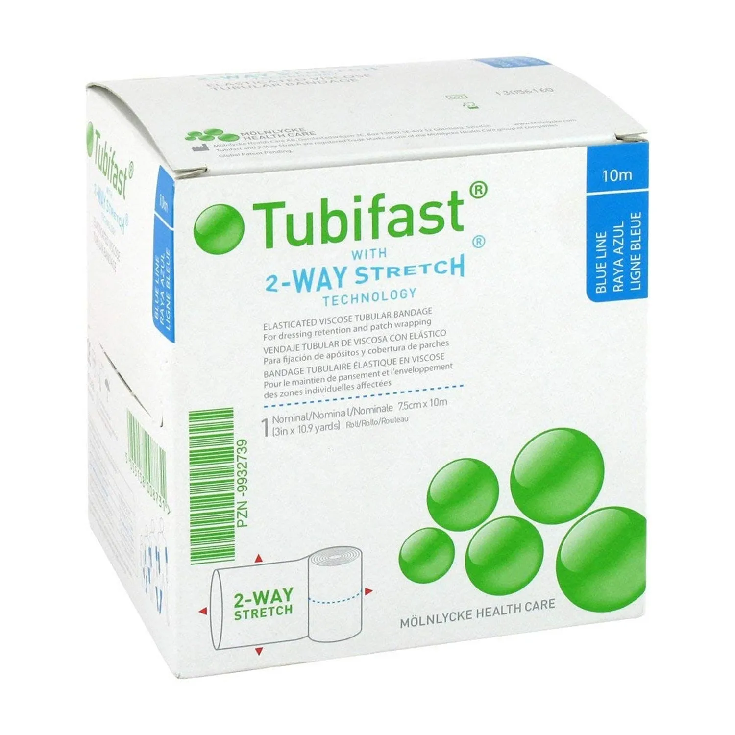 Tubifast with 2 Way Stretch | Blue Line | 7.5cm x 10m
