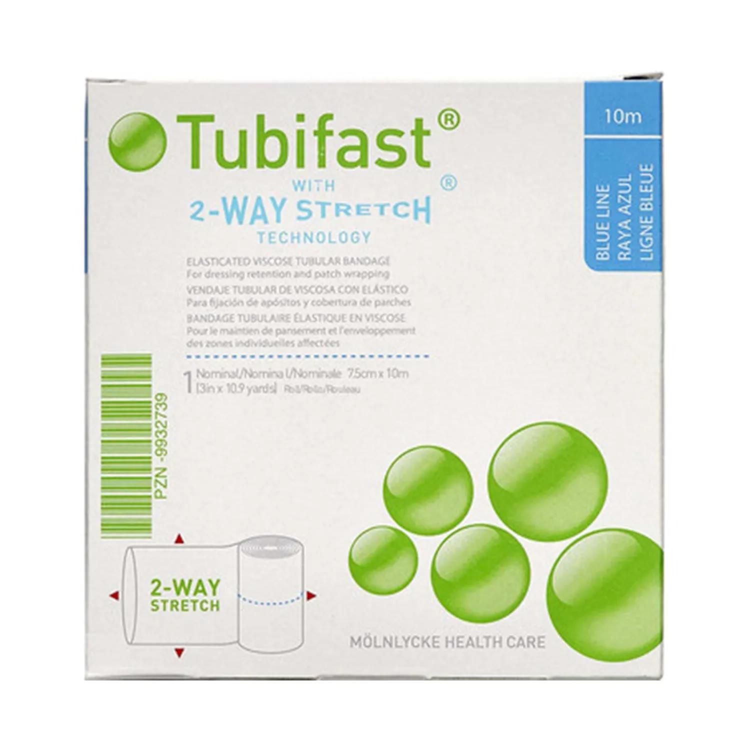 Tubifast with 2 Way Stretch | Blue Line | 7.5cm x 10m