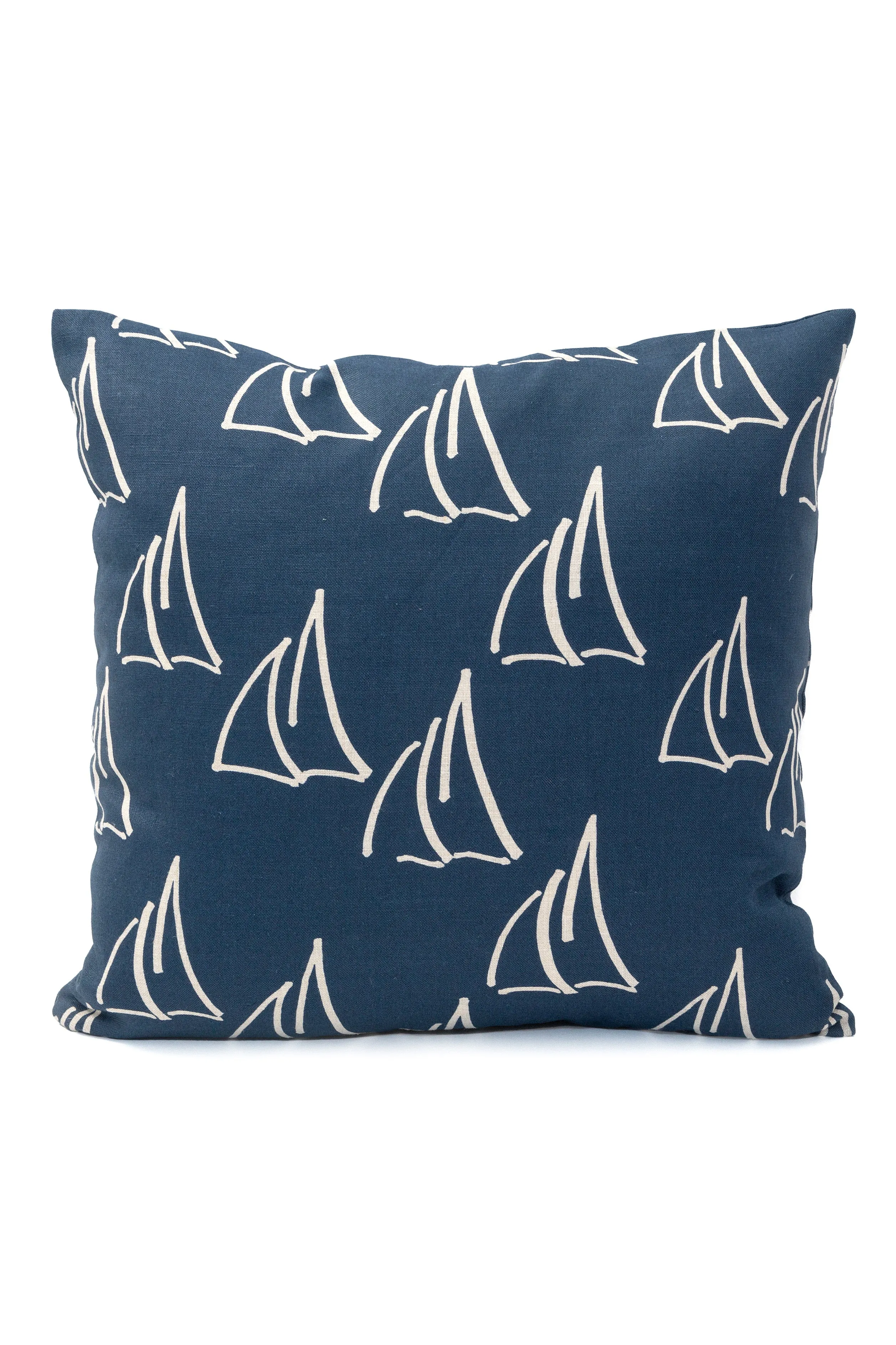 Under Sail Nautical Pillow - Navy