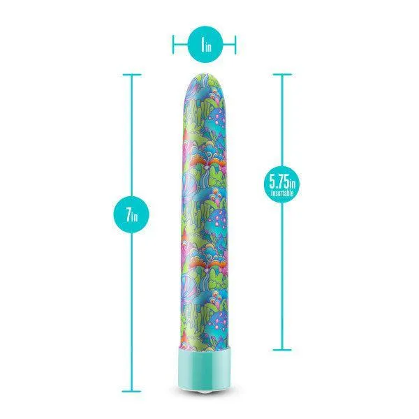 Utopia Powerful Extra Long Mushroom Patterned Rechargeable Vibrator