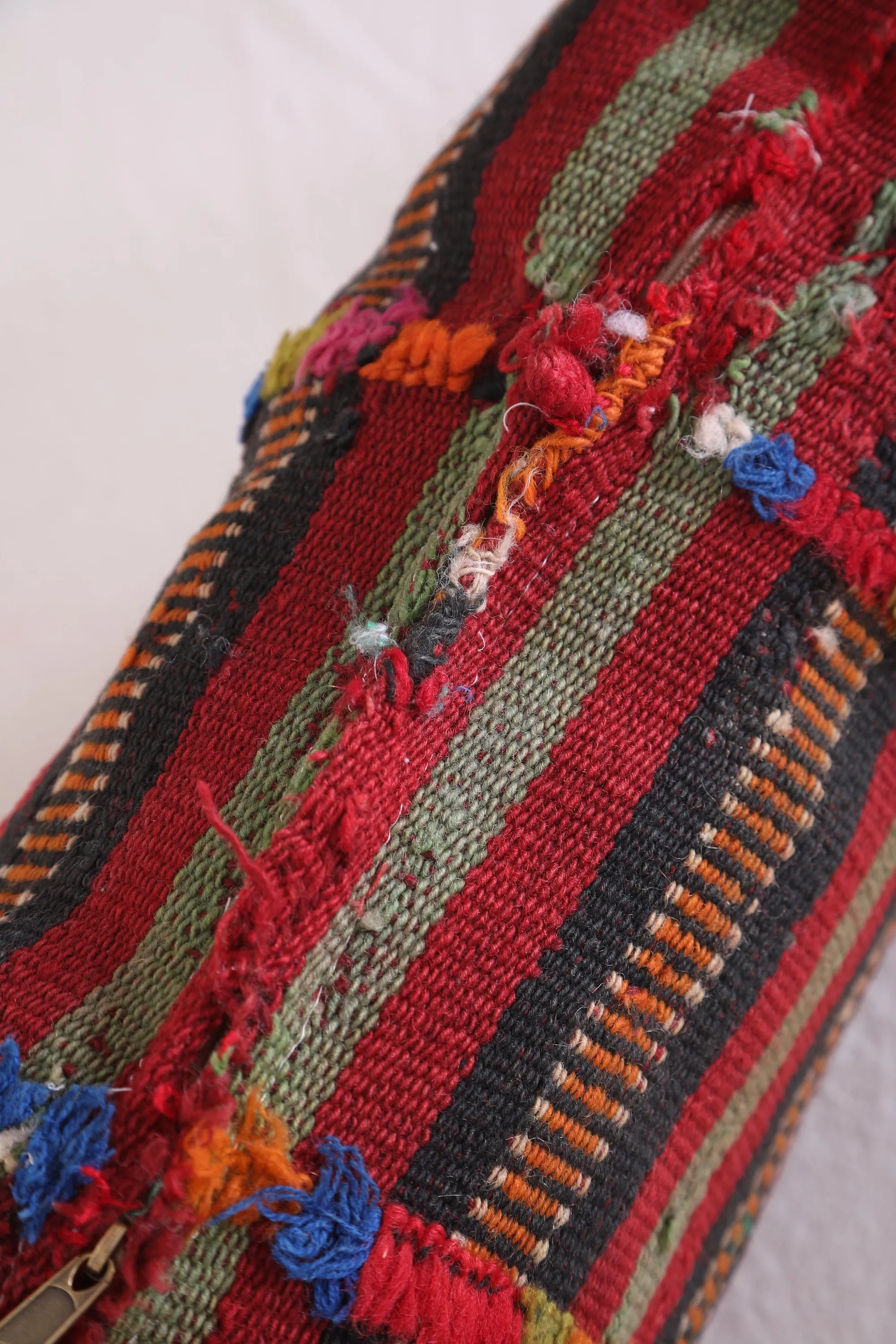 Vintage Moroccan Kilim Pillow 14.5 INCHES X 27.1 INCHES
