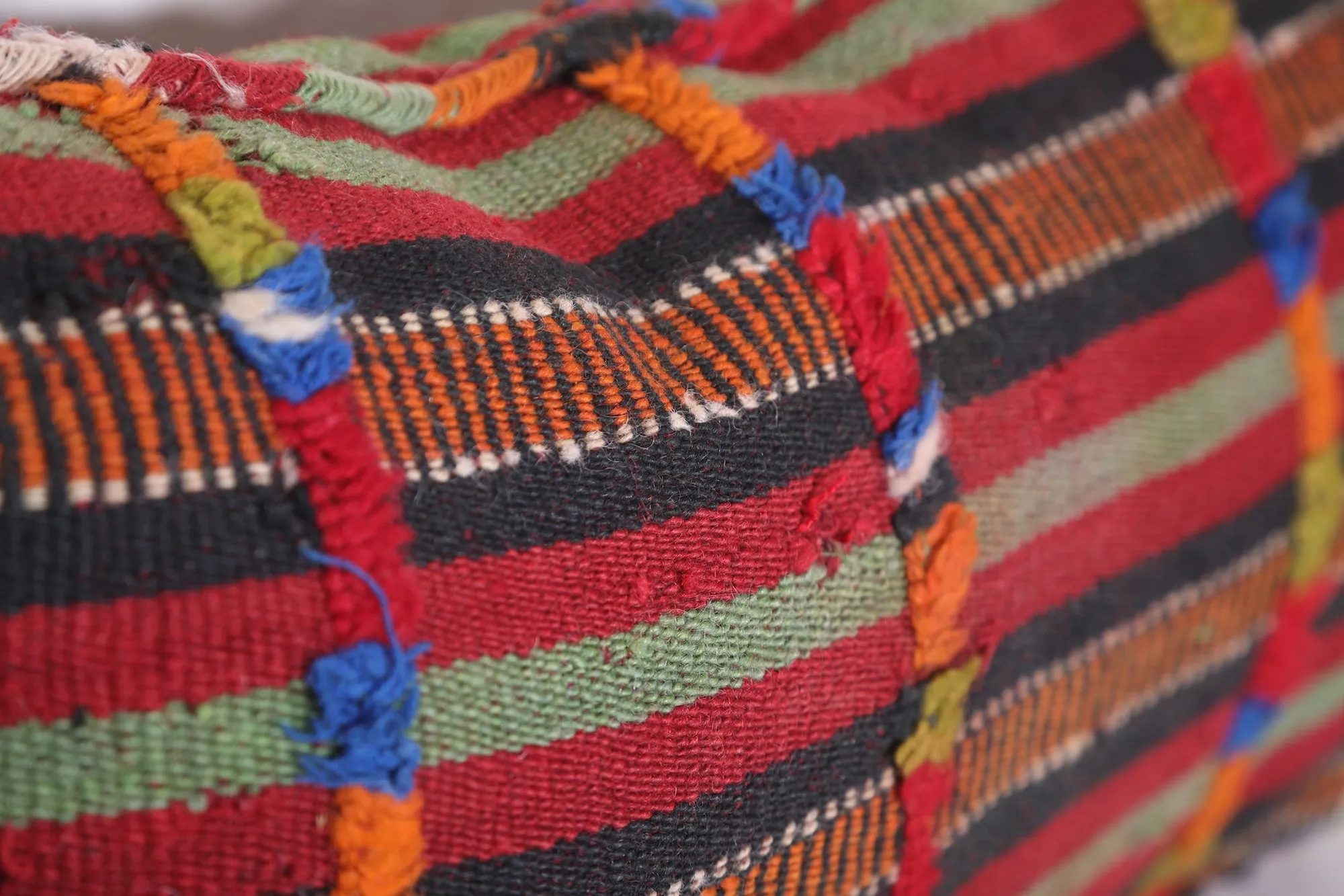 Vintage Moroccan Kilim Pillow 14.5 INCHES X 27.1 INCHES