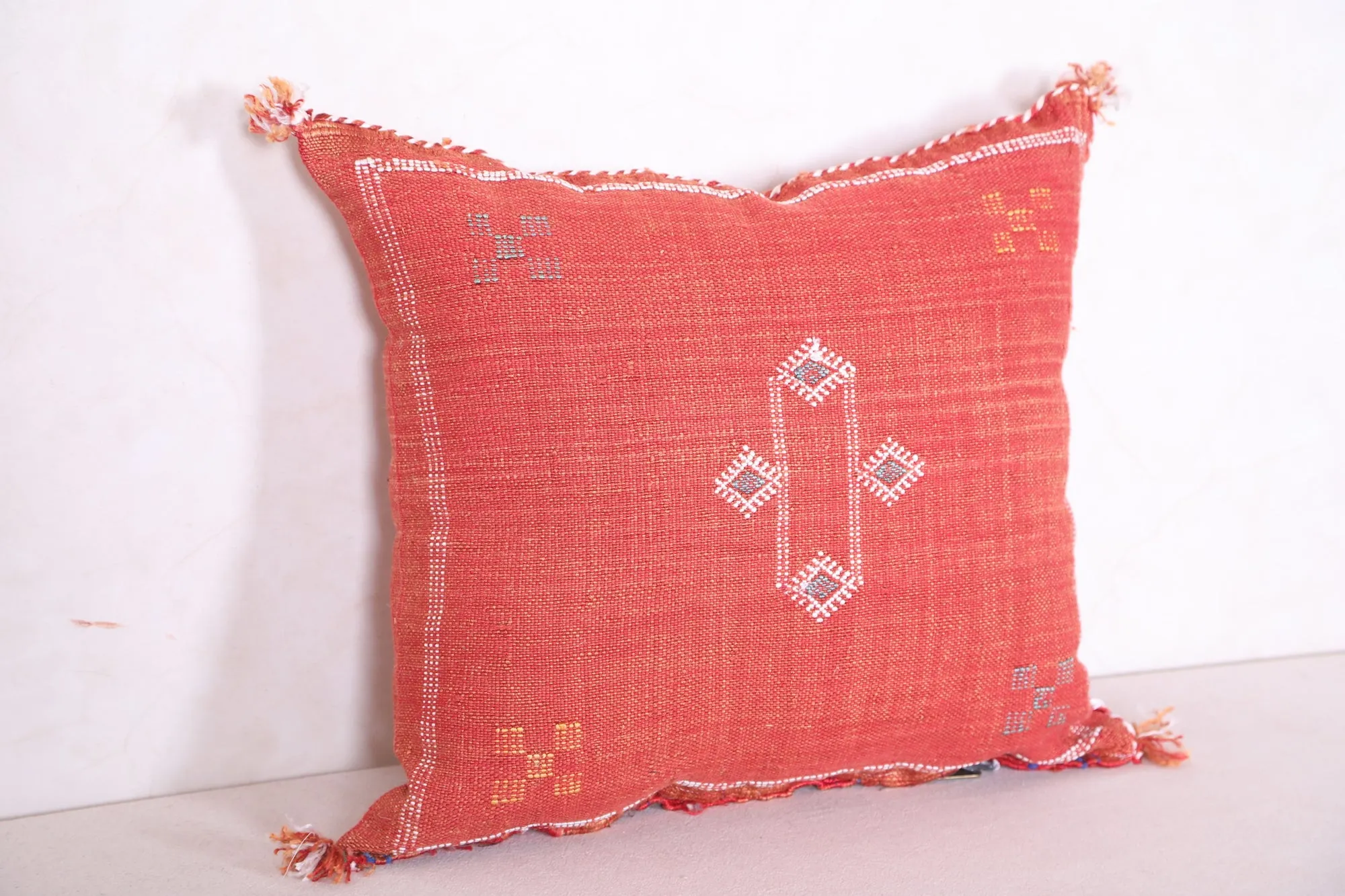 Vintage Moroccan Kilim Pillow 16.9 INCHES X 18.1 INCHES