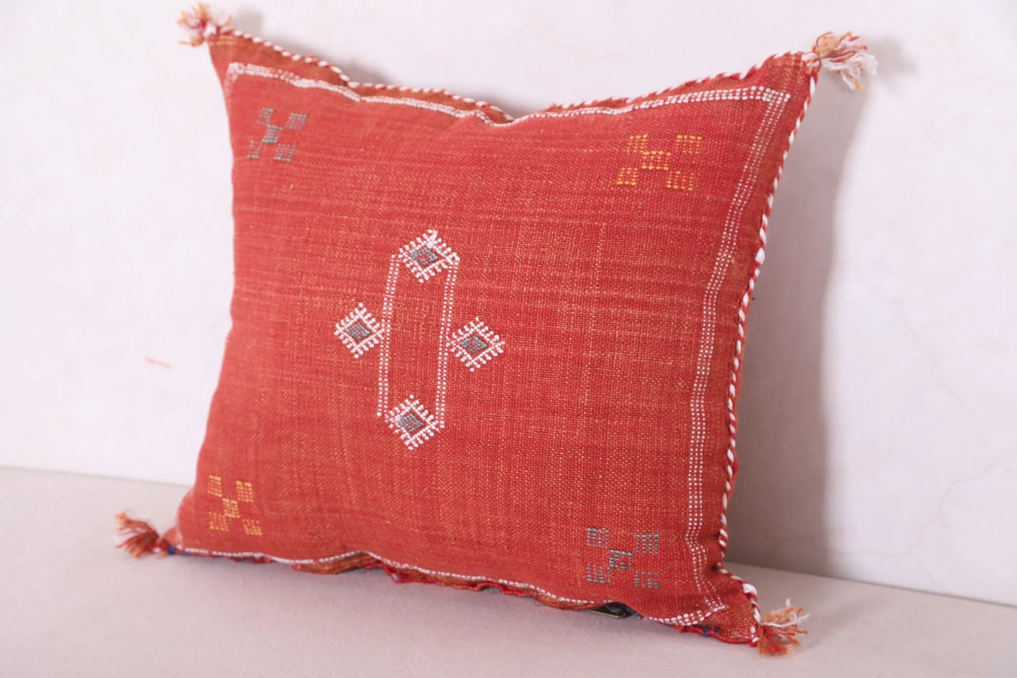 Vintage Moroccan Kilim Pillow 16.9 INCHES X 18.1 INCHES