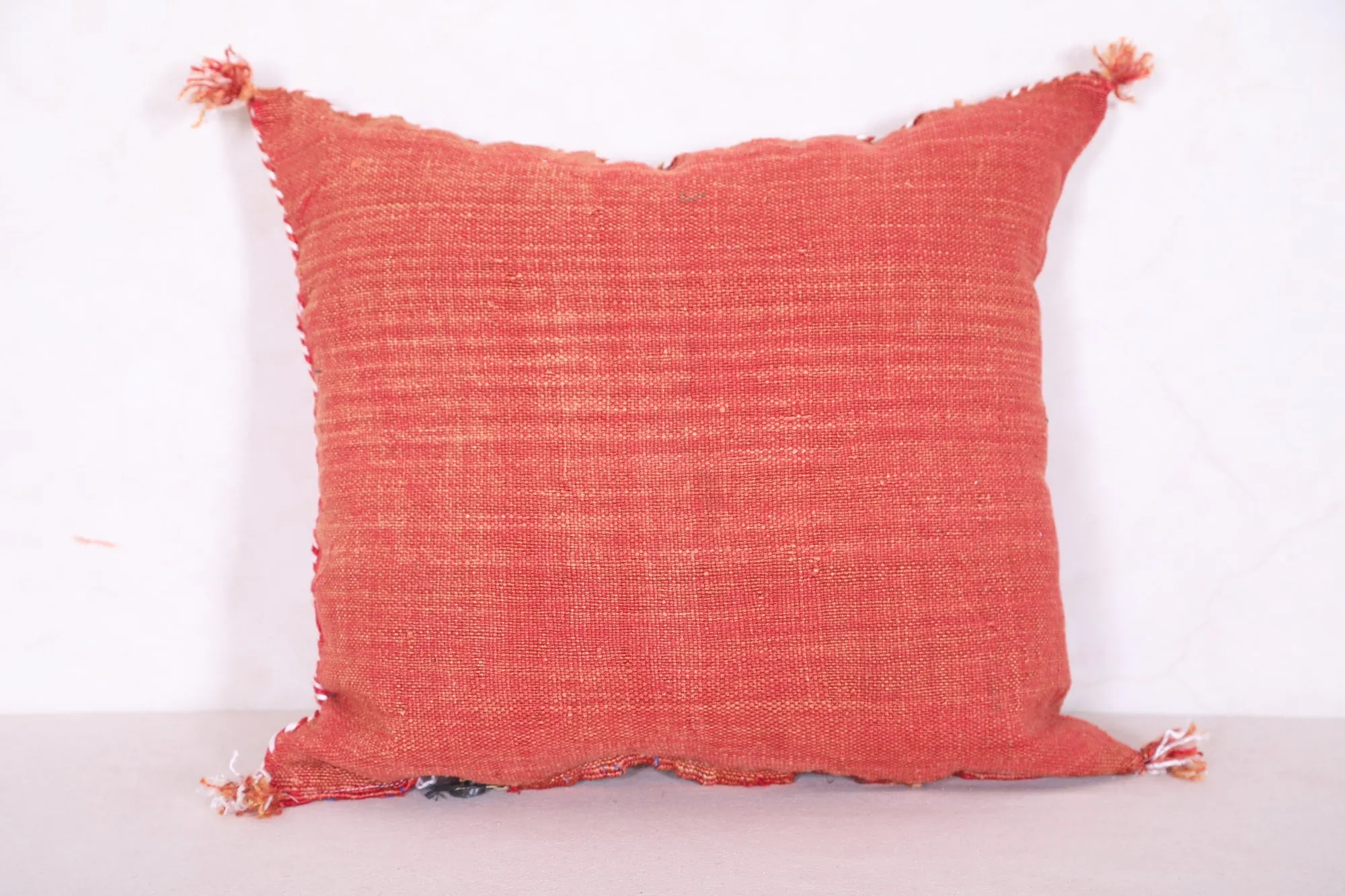 Vintage Moroccan Kilim Pillow 16.9 INCHES X 18.1 INCHES