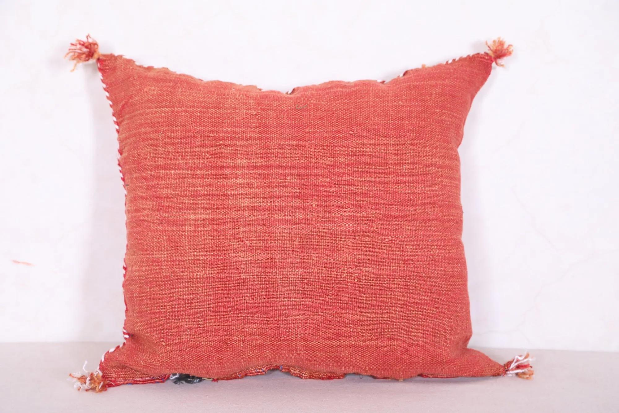 Vintage Moroccan Kilim Pillow 16.9 INCHES X 18.1 INCHES