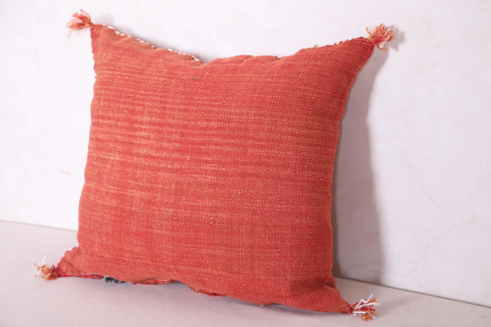 Vintage Moroccan Kilim Pillow 16.9 INCHES X 18.1 INCHES