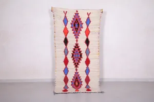 Vintage Moroccan Rug Shag 3.2 X 6.8 Feet