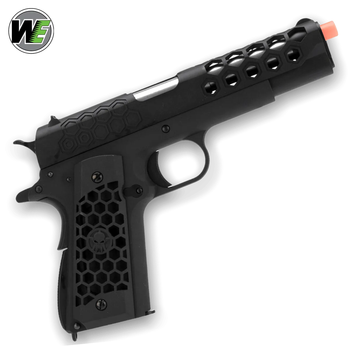 WE Tech 1911 Hex Cut Gelsoft Gas Blowback Gel Blaster - Black