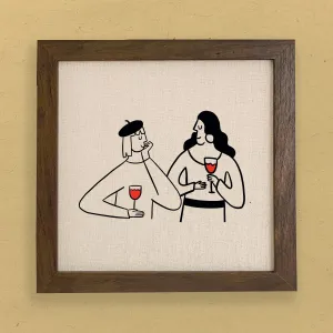 Wine Conversations - Framed Sign