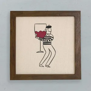 Wine Hugger - Framed Sign